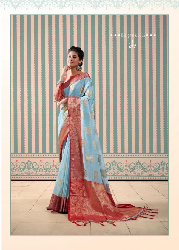 Rajyog Aaravi Silk Ocassional Linen Saree Collection